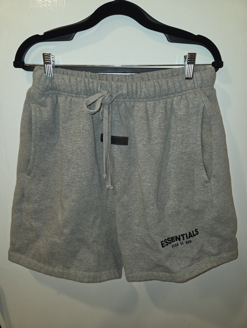Essentials Grey Athletic Fleece Shorts size S Q